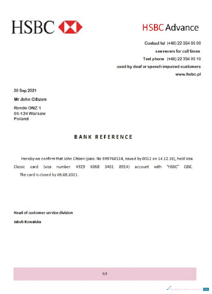 Download Poland HSBC Advance closure reference Photoshop template
